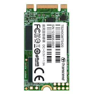 TRANSCEND MTS420S 240 GB SSD M.2 2242, SATA III (3D TLC), 500 MB/s R, 430 MB/s W