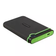 TRANSCEND 2TB StoreJet 25M3C SLIM, 2,5", USB-C (3.1 Gen 1), zunanji disk proti udarcem, tanek profil, sivo-zelen