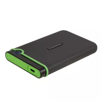 TRANSCEND 4TB StoreJet 25M3C SLIM, 2,5", USB-C (3.1 Gen 1), zunanji disk proti udarcem, tanek profil, sivo-zelen