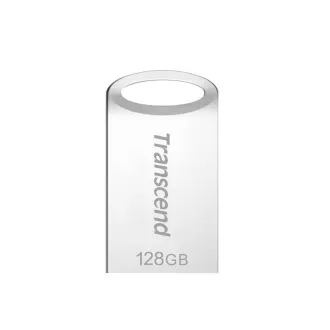Transcend JetFlash 710S, 128 GB, USB 3.1 Gen 1 bliskovni disk, majhna velikost, srebrna kovina