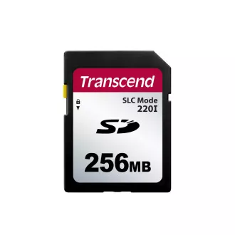 Transcend 256MB SD220I MLC industrijska pomnilniška kartica (način SLC), 22MB/s R,20MB/s W, črna