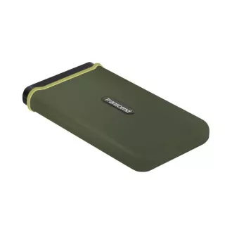 Transcend ESD380C 500 GB USB 3.2 Gen 2x2 (USB-C), zunanji SSD disk proti udarcem (3D TLC), 2000 MB/R, 2000 MB/W, vojaško zelena