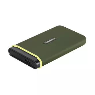 Transcend ESD380C 4TB USB 3.2 Gen 2x2 (USB-C) zunanji SSD disk proti udarcem (3D TLC), 2000MB/R, 2000MB/W, vojaško zelena