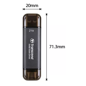 Transcend ESD310C 512 GB, zunanji SSD, USB 10 Gb/s, tip C/A