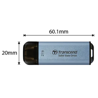 Transcend ESD300C 2TB, zunanji SSD, USB 10Gb/s, tip C
