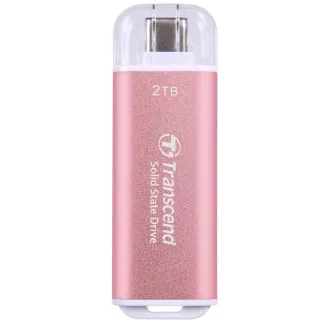 Transcend ESD300P 2TB, zunanji SSD, USB 10Gb/s, tip C, 1050MB/R, 950MB/W, roza