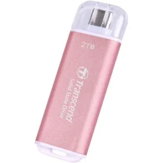 Transcend ESD300P 2TB, zunanji SSD, USB 10Gb/s, tip C, 1050MB/R, 950MB/W, roza
