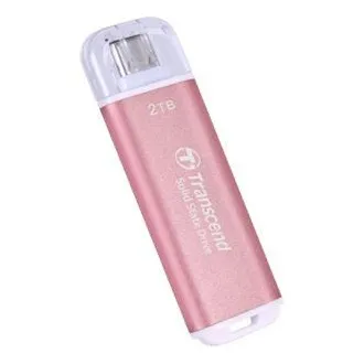 Transcend ESD300P 2TB, zunanji SSD, USB 10Gb/s, tip C, 1050MB/R, 950MB/W, roza