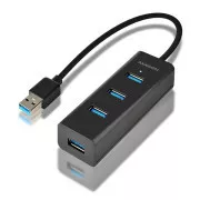 AXAGON HUE-S2B, 4x USB3.0 CHARGING hub, micro USB napajalni priključek