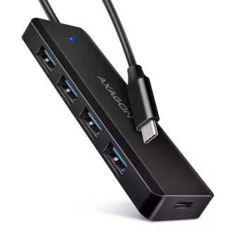 AXAGON HUE-C1C potovalno vozlišče s štirimi priključki USB-C 5Gbps/priključek USB-C za zunanje napajanje/kabel 19 cm