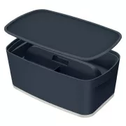 LEITZ Škatla za shranjevanje s pokrovom MyBox Cosy   Organizer z ročajem, velikost S, žametno siva