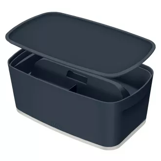 LEITZ Škatla za shranjevanje s pokrovom MyBox Cosy   Organizer z ročajem, velikost S, žametno siva