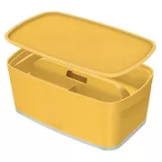 LEITZ Škatla za shranjevanje s pokrovom MyBox Cosy   Organizer z ročajem, velikost S, toplo rumena