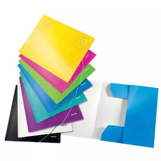 LEITZ Tridelne mape WOW, A4, biserno bele barve