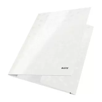 LEITZ Tridelne mape WOW, A4, biserno bele barve