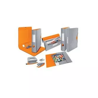 LEITZ UrbanChic komplet mini sešivalnika in luknjača, temno siva