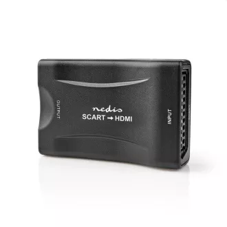 Nedis VCON3463BK - pretvornik HDMI™ | vtičnica SCART | izhod HDMI™ | enosmerni | 1080p | 1,2 Gb/s | ABS | črna