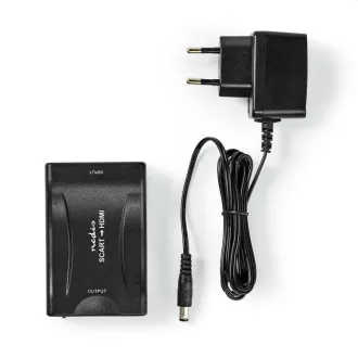 Nedis VCON3463BK - pretvornik HDMI™ | vtičnica SCART | izhod HDMI™ | enosmerni | 1080p | 1,2 Gb/s | ABS | črna