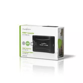 Nedis VCON3463BK - pretvornik HDMI™ | vtičnica SCART | izhod HDMI™ | enosmerni | 1080p | 1,2 Gb/s | ABS | črna