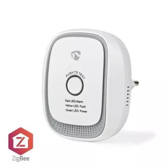 Nedis ZBDG11CWT - Detektor plina SmartLife | Zigbee 3.0 | Omrežno napajanje | Android™ / IOS | 75 dB | Bela