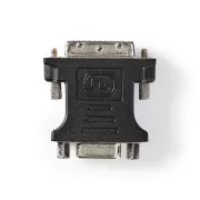Nedis CCGB32902BK - Adapter DVI| DVI-I 24 5 vtič | VGA vtičnica | Niklena obloga | Ravno | PVC | Črna