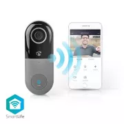 Nedis WIFICDP40CWT - Pametni domači videotelefon Wi-Fi | Cloud/ microSD/ Onvif | IP65 | Senzor gibanja | Bela
