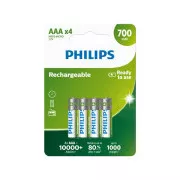 Philips akumulatorske baterije AAA 700mAh, NiMH - 4 kosi
