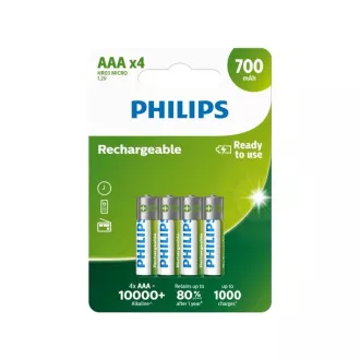 Philips akumulatorske baterije AAA 700mAh, NiMH - 4 kosi Philips akumulatorske baterije AAA 700mAh, NiMH - 4 kosi
