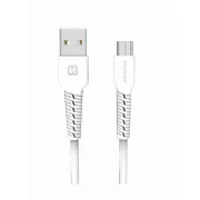 SWISSTEN PODATKOVNI KABEL USB / MICRO USB 1,0 M BELA