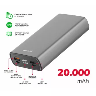 SWISSTEN ALUMINIUM POWER BANK 20000 mAh SWISSTEN ALUMINIUM POWER BANK 20000 mAh