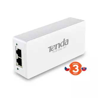 Tenda PoE30G-AT - Gigabitni vtičnik, 30 W, 48 V, 802.3at/802.3af, PD Autodet., 2x GbE LAN