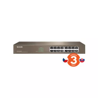 Tenda TEG1016D - 16-portno gigabitno ethernetno stikalo, 10/100/1000 Mb/s, brez ventilatorja, za montažo v omaro, kovinsko Tenda TEG1016D - 16-portno gigabitno ethernetno stikalo, 10/100/1000 Mb/s, brez ventilatorja, za montažo v omaro, kovinsko