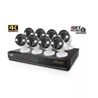 iGET HOMEGUARD HGNVK164908 - Sistem Ultra HD 4K z napajanjem PoE, 16-kanalni NVR   8x kamera HGNVK936CAM 4K
