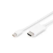 Digitus DisplayPort kabelski adapter, mini DP - HDMI, 2 m , DP 1.2_HDMI 2.0, 4K/60Hz
