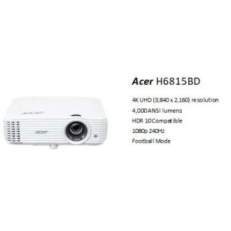 Acer H6815GTV Google TV, DLP, 4K UHD 3840x2160/4000 ANSI lm/10 000:1/2xHDMI /zvočniki 1x10 W/3,1 kg