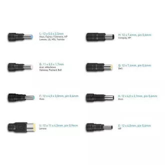AVACOM QuickTIP 250W - univerzalni adapter za prenosne računalnike   8 priključkov
