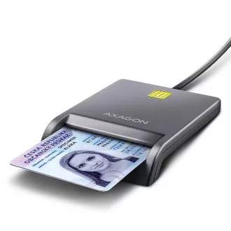 AXAGON CRE-SM3T, USB-A FlatReader kontaktni bralnik kartic Pametna kartica (eObčanka), kabel 1,3 m AXAGON CRE-SM3T, USB-A FlatReader kontaktni bralnik kartic Pametna kartica (eObčanka), kabel 1,3 m