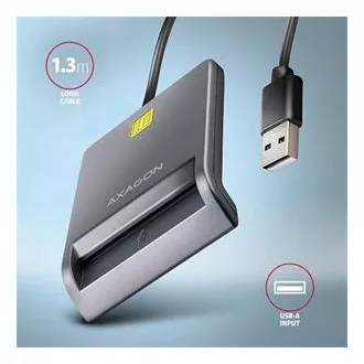 AXAGON CRE-SM3T, USB-A FlatReader kontaktni bralnik kartic Pametna kartica (eObčanka), kabel 1,3 m AXAGON CRE-SM3T, USB-A FlatReader kontaktni bralnik kartic Pametna kartica (eObčanka), kabel 1,3 m