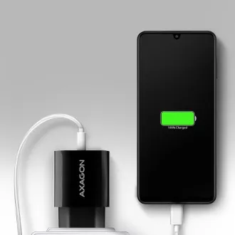 AXAGON ACU-QC18, 18W omrežni polnilnik, 1x USB-A, QC3.0/AFC/Apple, črn