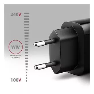 AXAGON ACU-QC18, 18W omrežni polnilnik, 1x USB-A, QC3.0/AFC/Apple, črn