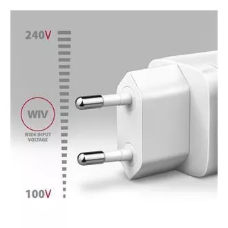 AXAGON ACU-PD20W, 20W omrežni polnilnik, 1x vrata USB-C, PD3.0/PPS/QC4 /AFC/Apple, bel