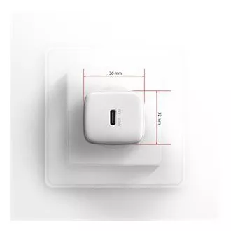 AXAGON ACU-PD20W, 20W omrežni polnilnik, 1x vrata USB-C, PD3.0/PPS/QC4 /AFC/Apple, bel