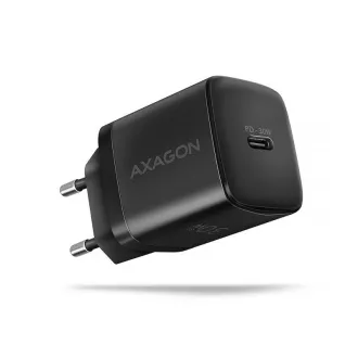 AXAGON ACU-PD30, polnilec 30 W, 1x vrata USB-C, PD3.0/PPS/QC4 /SFC/AFC/Apple, črn