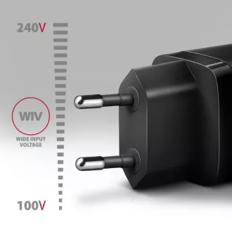 AXAGON ACU-PD30, polnilec 30 W, 1x vrata USB-C, PD3.0/PPS/QC4 /SFC/AFC/Apple, črn