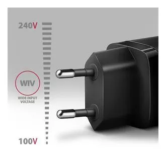 AXAGON ACU-PD30, polnilec 30 W, 1x vrata USB-C, PD3.0/PPS/QC4 /SFC/AFC/Apple, črn