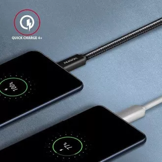 AXAGON BUCM32-CM05AB, SPEED  kabel USB-C <-> USB-C, 0,5 m, USB 20Gb/s, PD 100W 5A, 4K HD, ALU, oplet, črn