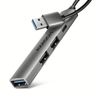 AXAGON HUE-STA, 4x USB ALU STRIP hub, 1x USB-A 5 Gbps, 2x USB-A in 1x USB-C 480 Mbps, kabel USB-A 12 cm AXAGON HUE-STA, 4x USB ALU STRIP hub, 1x USB-A 5 Gbps, 2x USB-A in 1x USB-C 480 Mbps, kabel USB-A 12 cm