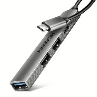 AXAGON HUE-STC, 4-vtični USB ALU STRIP hub, 1x USB-A 5 Gbps, 2x USB-A in 1x USB-C 480 Mbps, kabel USB-C 12 cm AXAGON HUE-STC, 4-vtični USB ALU STRIP hub, 1x USB-A 5 Gbps, 2x USB-A in 1x USB-C 480 Mbps, kabel USB-C 12 cm