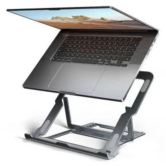 AXAGON STND-LAG aluminijasto stojalo za prenosni računalnik 10"–17,3", nastavljiva višina, sivo