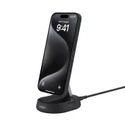 Belkin BOOST CHARGE™ PRO Qi2 15W magnetno stojalo za polnjenje, pretvorljivo, brez adapterja, črno